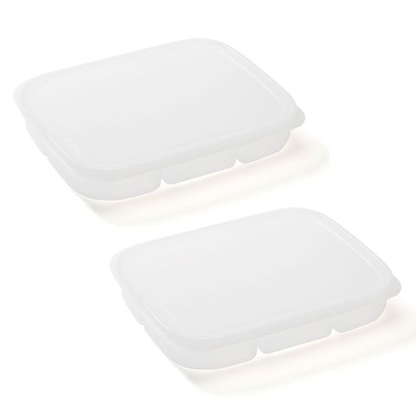 2 Refrigerator Freshness Boxes, Six Compartment Packaging Boxes