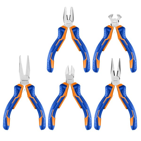 Wadfow - 5Pce Asstd Mini Plier Set - 115mm (4.5")