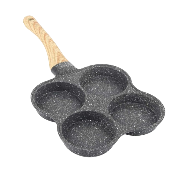 4-Hole Non-Stick Egg and Pancake Frying Pan |Multi-Section Breakfast Cooker