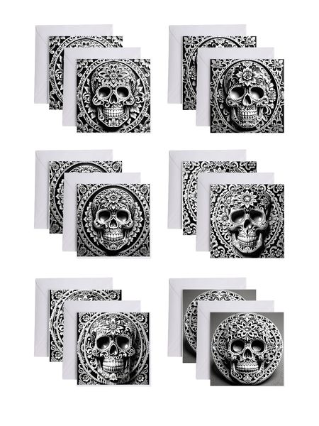 Gift Cards - Silver Sugar Skulls