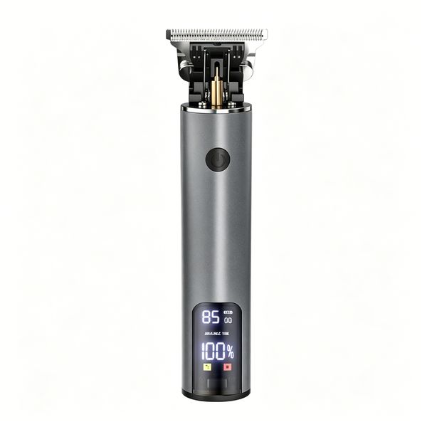 Electric Hair Clipper with LED Display - Low Noise Rechargeable Trimmer