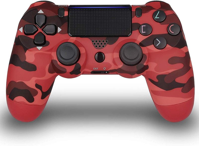 Double Shock PS4 Generic Controller Red Camouflage