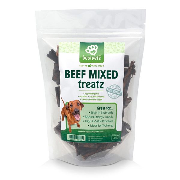 BestPetz - 100% Pure Beef Biltong Mixed Treats 250g