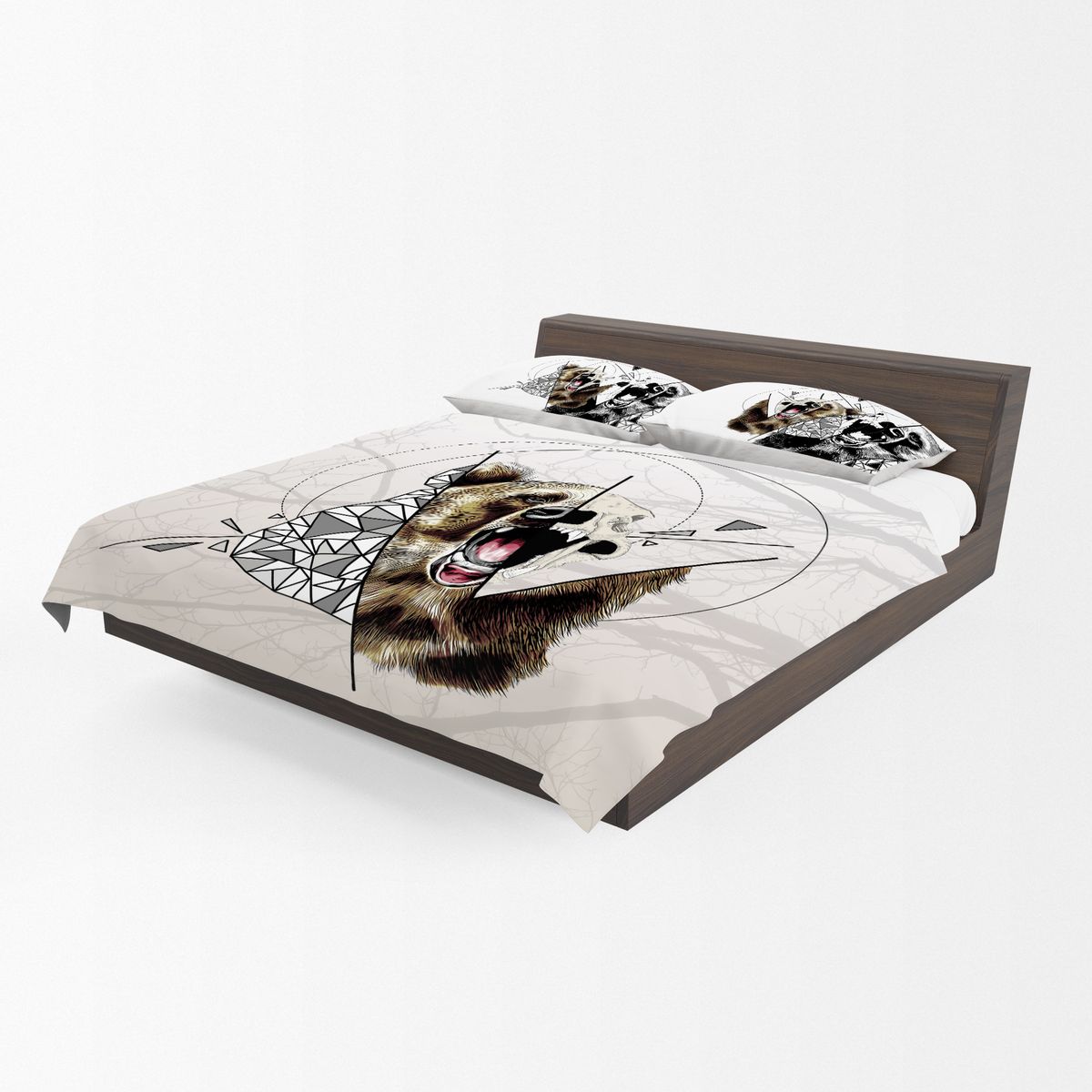 Shattered Brown Grizzly Bear Duvet Cover Set By Nathan Pieterse | Shop ...