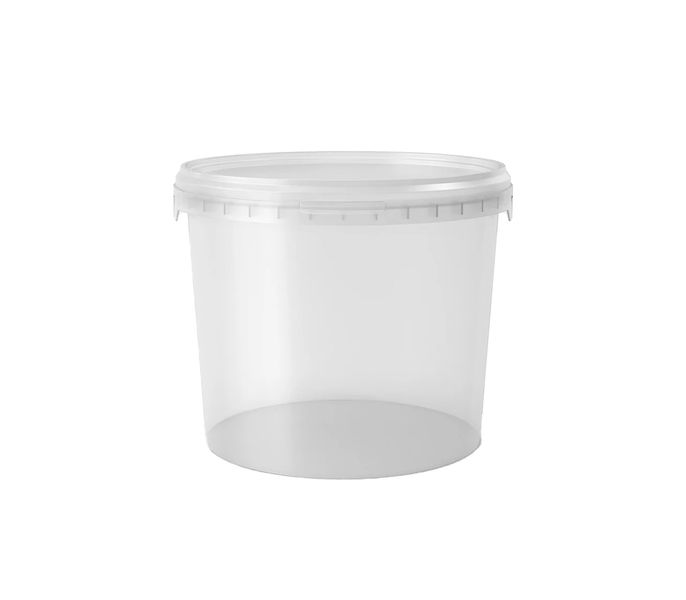 Clear Catering Storage Plastic Bucket 10L - Set of 4