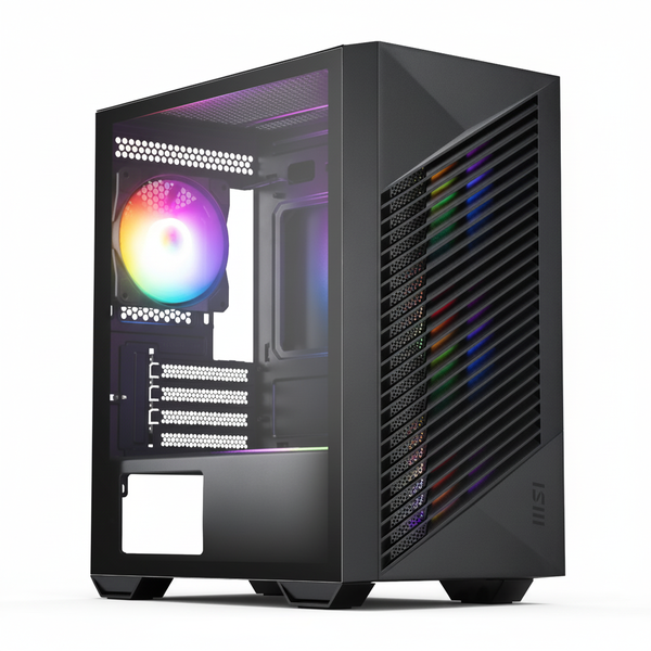 MSI Micro-ATX Gaming Case with Auto RGB Fans and Dust Filters
