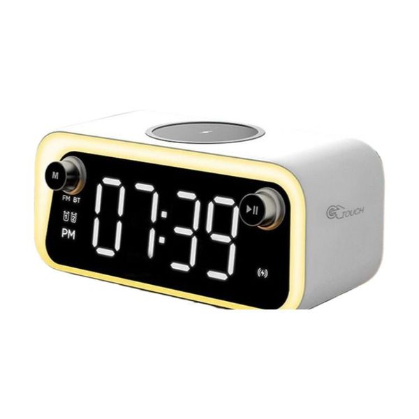 Wireless Charger with Bluetooth Speaker &amp; LED Digital Clock Alarm
