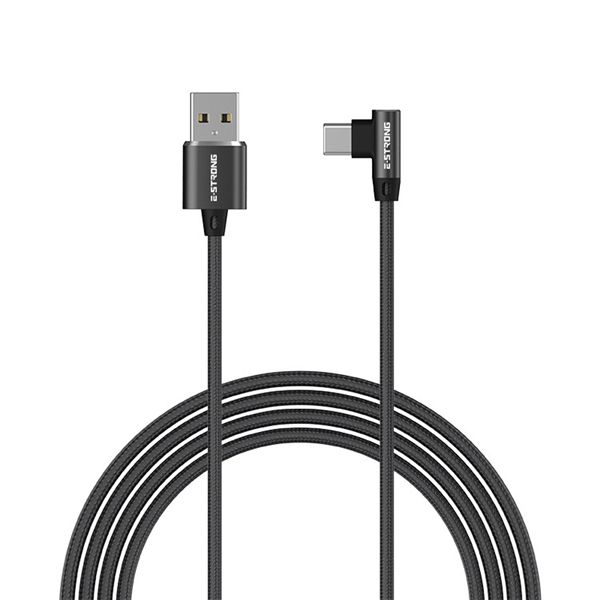 90 Degree Fast Charge Braided 2.4A Cable - TYPE-C