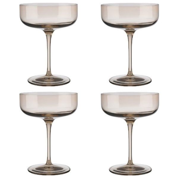 Blomus Champagne Coupe Glasses Tinted in Golden-Beige Nomad Fuum Set of 4