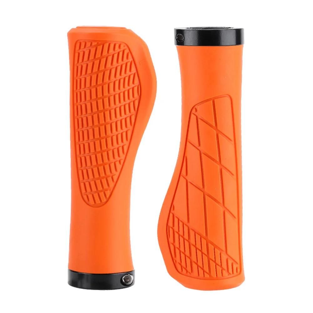 1 Pair of Rubber Mountain Bike Grip, Lockable Anti Slip and Shock-Absorbing