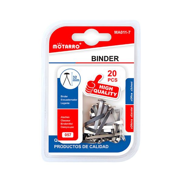 2 Pack High Quality 20 Pieces 32mm Silver Paper Binders