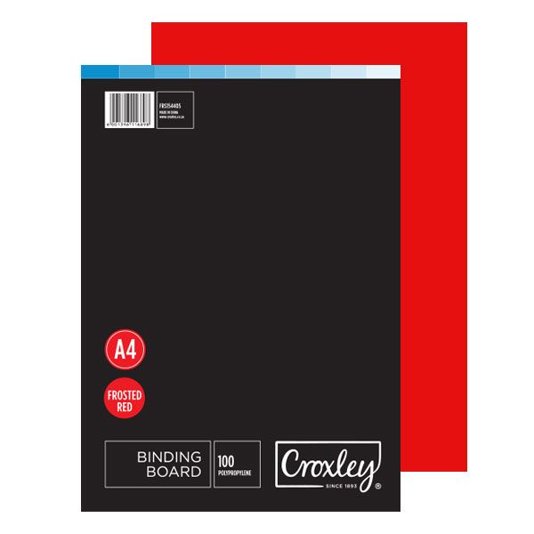 Croxley Frosted A4 Binding Covers - Red (100 Pack)