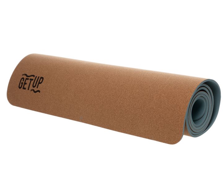 GetUp 5mm Cork Yoga Mat - Blue