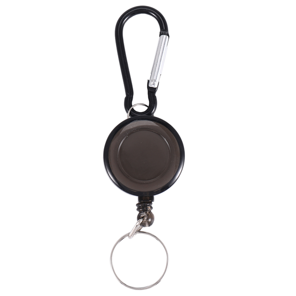 Lot 1 Badge Holder Winder Holder Keychain Retractable Carabiner Belt Clip I
