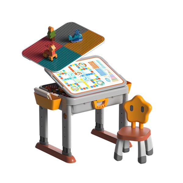 Feelo - 3-in-1 Multi-Functional Building Block Table &amp; Chair for Kids