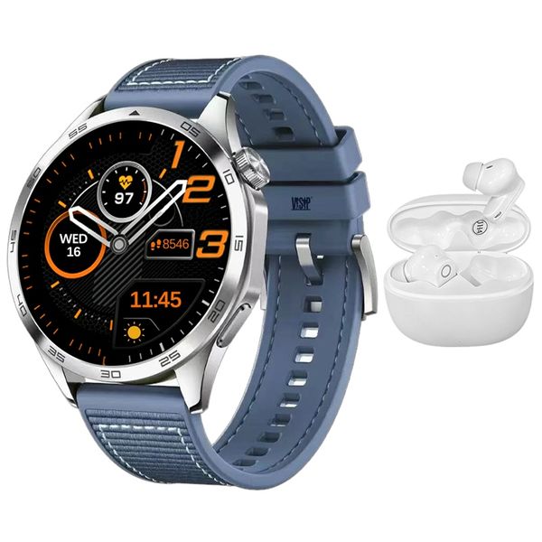 Blue Fitness Smart Watch With Wireless Bluetooth image