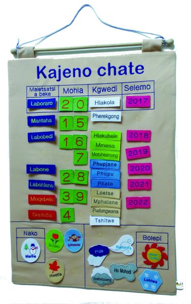 Interactive Sesotho Calendar (includes weather and seasons)