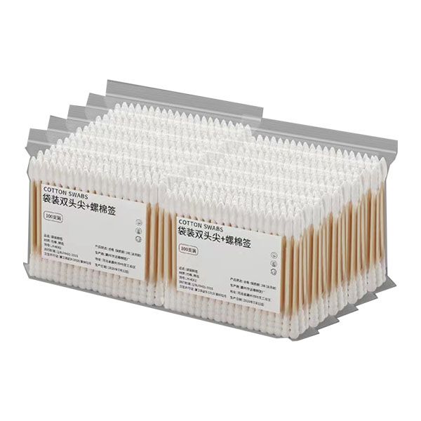 Dual-Head Cotton Swabs Cleaning Cotton Swabs 100 Swabs per Pack, 10 Packs