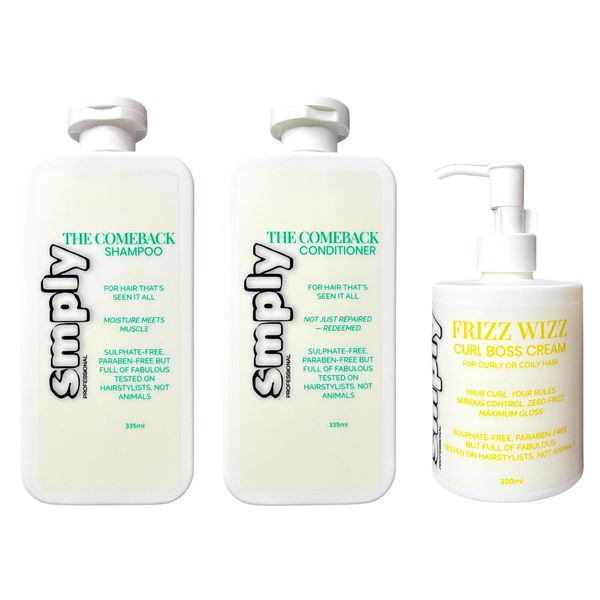 Smply The Comeback Repair &amp; Curl Defining Trio - Sulphate-Free Care