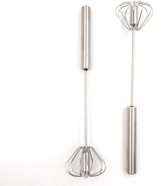 Pack of 2 Semi-automatic Stainless Steel whisk