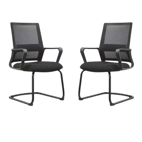 Pair of Ray Mesh Meeting Office Desk Chairs