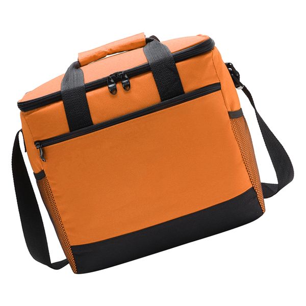 Waterproof 16L Insulated Lunch Cooler Bag with Mesh Pocket Red