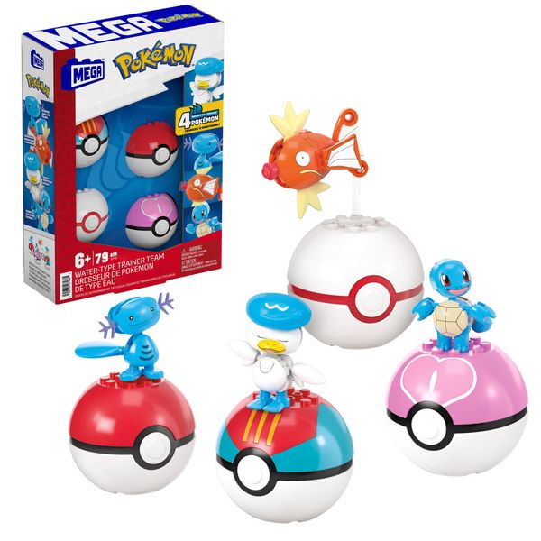 Mega Pokémon Water-Type Trainer Team - 79 Pieces