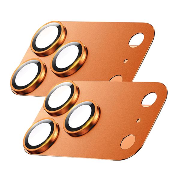 2 Pack Camera Lens Protector Compatible with iPhone 17 Pro Max(Orange)