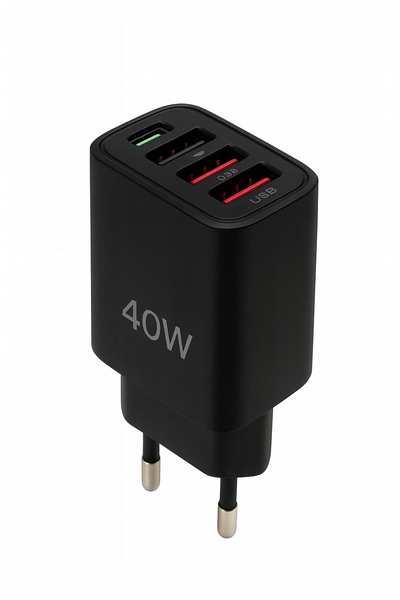 40W Quick Charge USB Wall Charger - 4-Port PD &amp; QC3.0 Fast Adapter - PKG044