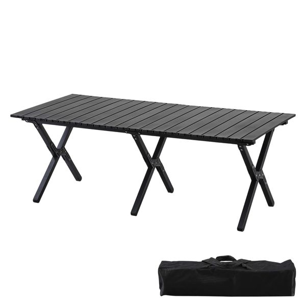 Portable Folding Table 120cm, Carbon Steel Camping Picnic Table