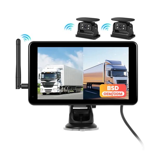 7 HD Wireless Backup Kit | IPS Monitor DVR | 2 Solar Cameras | 100m Range