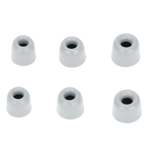 6 Pieces memory foam earbud tips grey