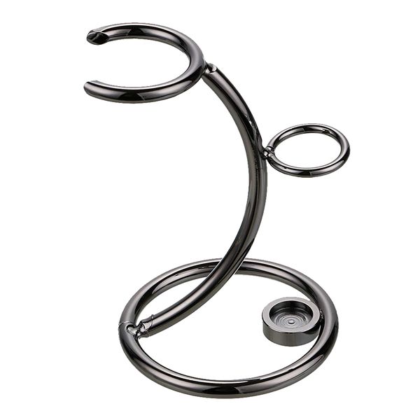 Universal Shaving Brush Holder and Shaver Holder - Black