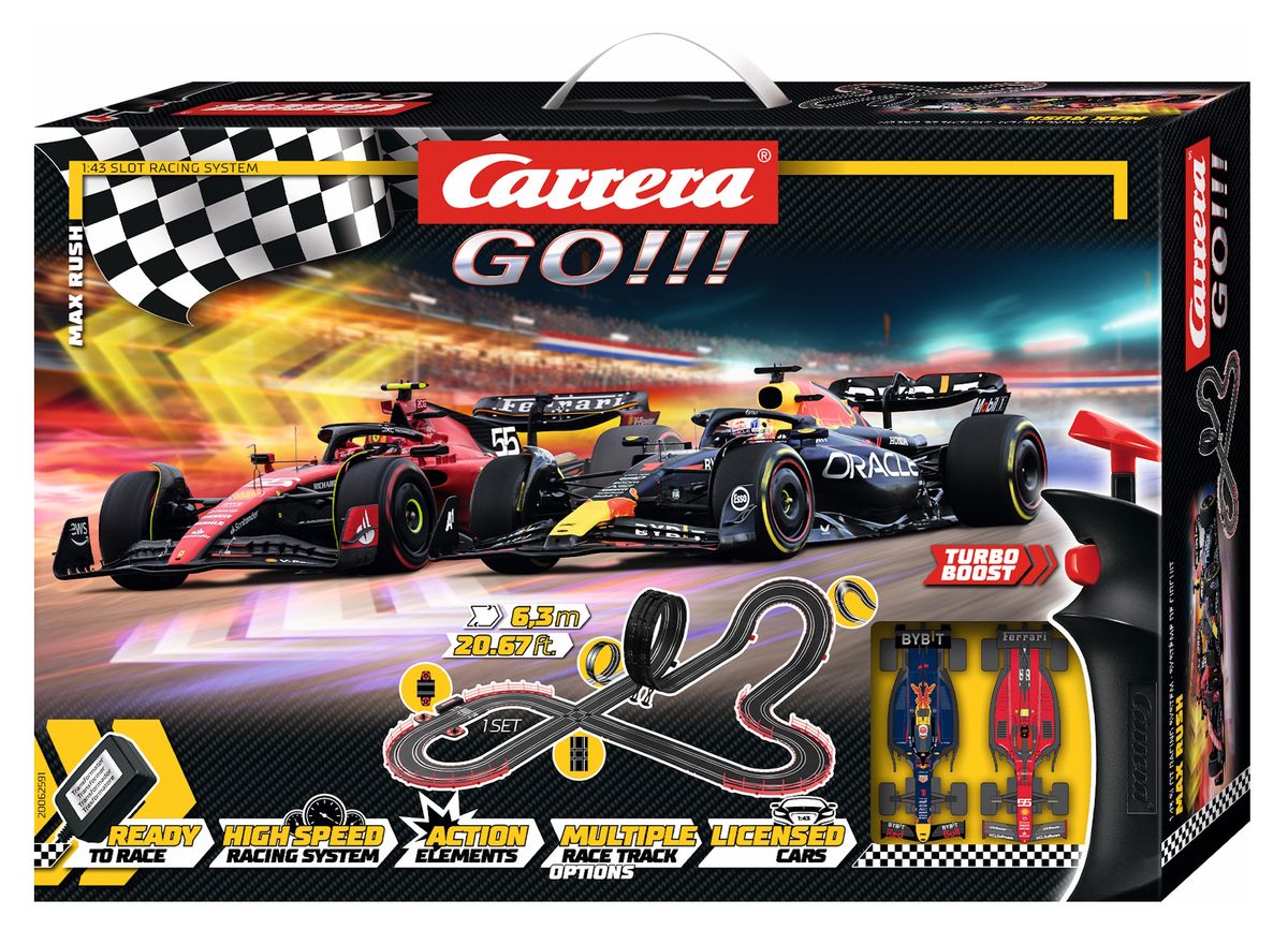 Carrera GO!!! Formula 1 Max Rush 1/43 Scale Set - 6.3m | Shop