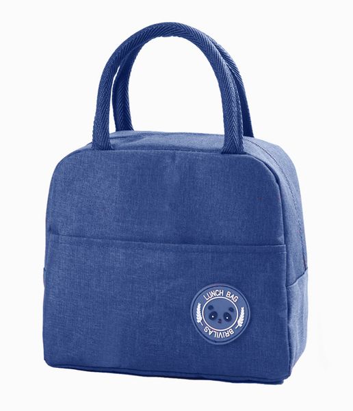 Insulated Lunch Box Cooler Bag Great for Office, Travel, School - Navy Blue