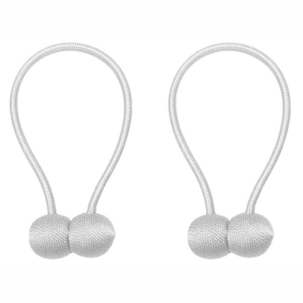 Opulent White Magnetic Curtain Tieback - Ball - Set of 2
