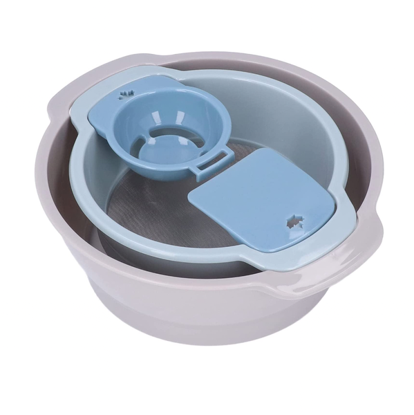 Nesting Flour Sifter, Egg Separator and Mixing Bowl