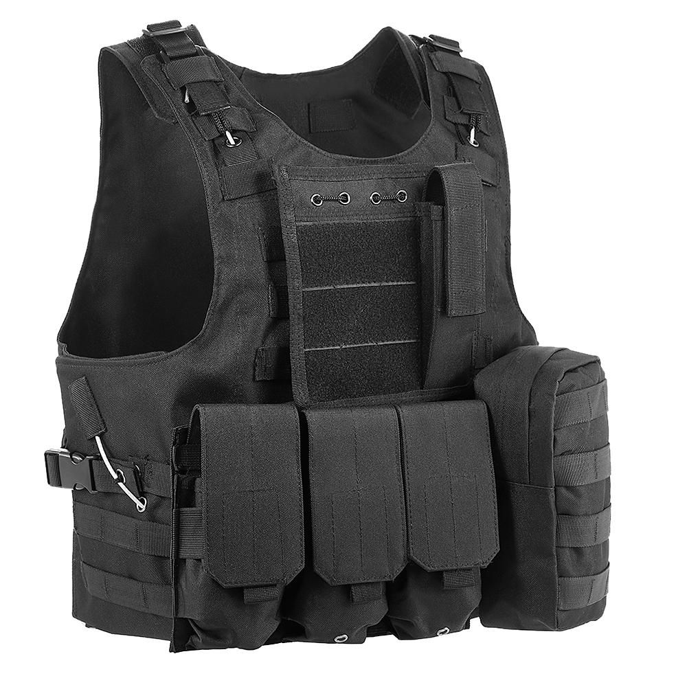 Outdoor Tactical Molle Weste Modular Gear Vest - Black | Shop Today ...