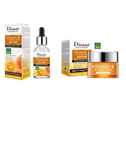 Disaar Vitamin C Hyaluronic 30 ml Face Serum and 50 Face Cream Facial Kit
