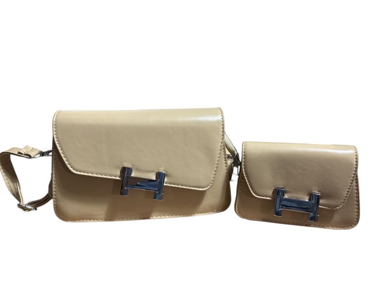 Ladies Handbags with Shoulder Strap-L116 Khaki