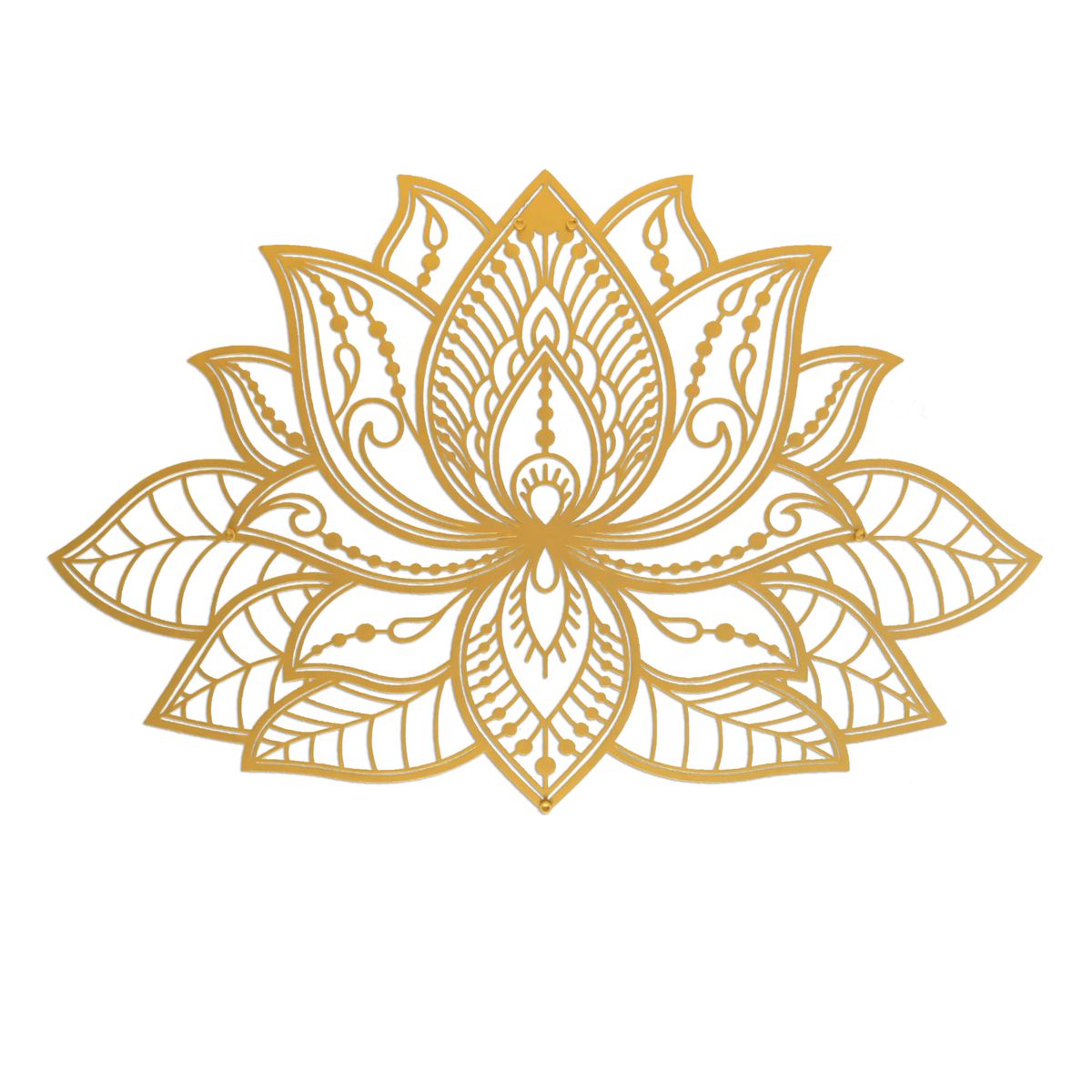 Mandala Metal Wall Art - Decorative Lotus Design for Home or Office