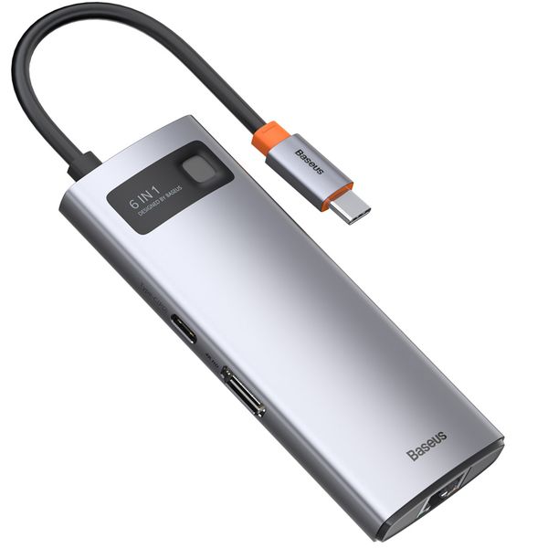 Metal Gleam Series 6-in-1 Multi-functional Type-C HUB Docking Station