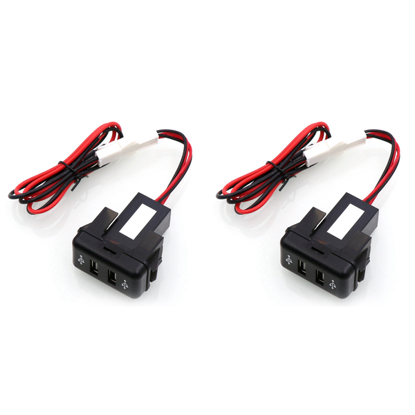 2xCar USB Charger Power with LED Light Compatible with VOLVO FH FH12