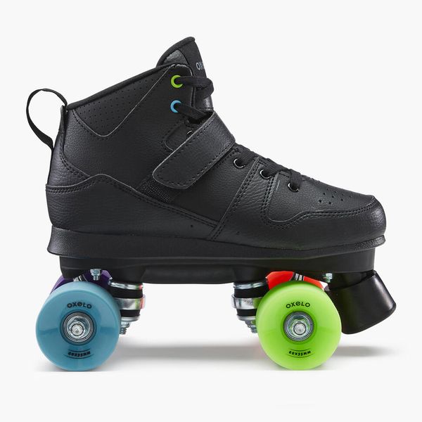 Oxelo Adult Roller Skates Quad 100 - Black