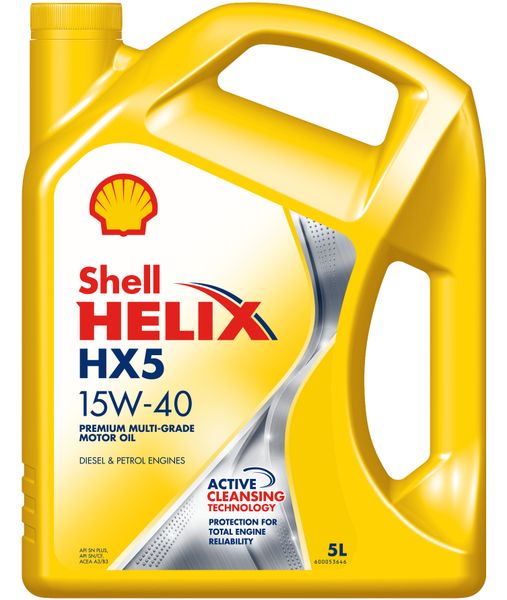 Shell Helix HX5 15W-40 Premium Multigrade Motor Engine Oil 5 Litre