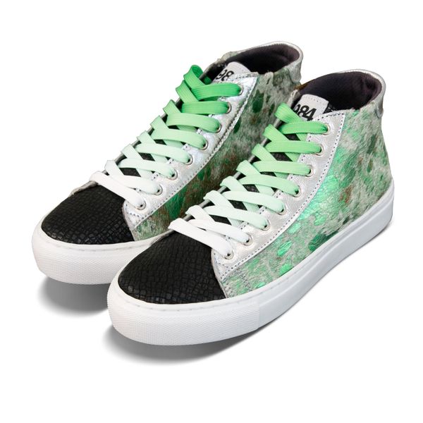 1984 Deluxe Brand Limited Edition Green Metallic Mid Top Sneakers