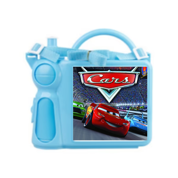 Kids Cars Blue Plastic Lunch Box and Water Bottle
