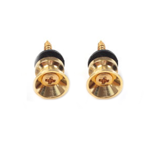 Guitar Strap Pins Metal Gold Round Pins for Guitar Strap