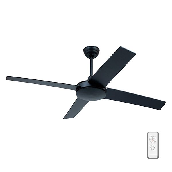 The Lighting Warehouse - Fan Breeze 4 Blade Black