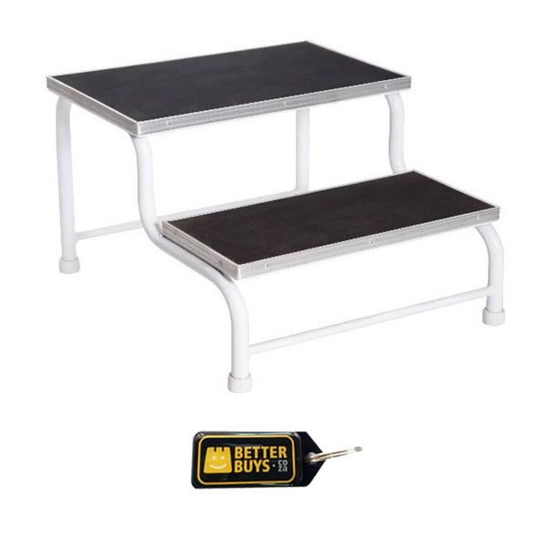 Hospital/Clinic Bedside Double Foot Stool AAA Grade -Non Slip Top &amp; Keyring